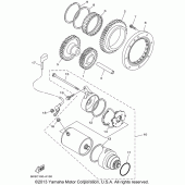 Схема вузла: Привід стартера Yamaha XVS1100 V-Star Custom