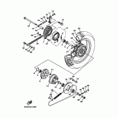 Схема вузла: Заднє колесо Yamaha TTR90 TT-R90