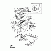 Схема вузла: Паливний бак Yamaha XVS1100 Drag Star