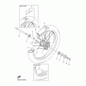 Схема узла: Переднее колесо Yamaha WR450F