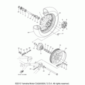 Схема узла: Заднее колесо Yamaha XV1700 Road Star Silverado