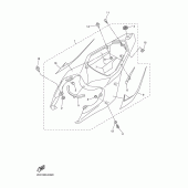 Схема вузла: Бічна кришка Yamaha YZF-R6/YZF600 R6