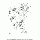 Схема вузла: Вихлопна система Yamaha XV250 V-Star
