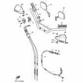 Схема вузла: Кермо та Тросики Yamaha XT600 XT600