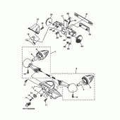 Схема вузла: Задній ліхтар (Стоп-сигнал) Yamaha XV1900 Roadliner S