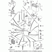 Схема узла: Электрооборудование (2) Yamaha XV1600 Midnight Star