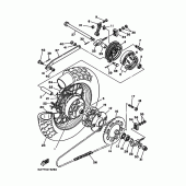 Схема вузла: Заднє колесо Yamaha XV125 Virago