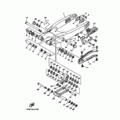 Схема вузла: Задній важіль та підвіска Yamaha YZ250 YZ250X