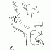 Схема вузла: Кермо та Тросики Yamaha TDM850