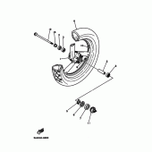 Схема вузла: Переднє колесо Yamaha TRX850
