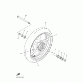 Схема вузла: Переднє колесо Yamaha XJ6 Diversion (S-TYPE)