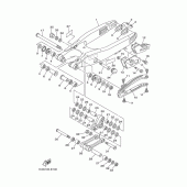Схема вузла: Задній важіль та Підвіска Yamaha YZ125