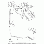 Схема вузла: Передній гальмівний циліндр (2) Yamaha XVZ1300 Venture Royale