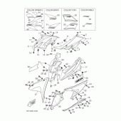 Схема узла: Облицовочные элементы 1 Yamaha YZF-R125
