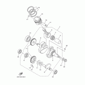 Схема вузла: Колінчастий вал та Поршень Yamaha XT125