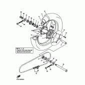Схема вузла: Заднє колесо Yamaha WR250 WR250F