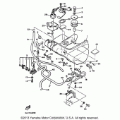 Схема вузла: Паливний бак Yamaha XVZ1300 Venture Royale