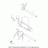 Схема вузла: Копірний вал та Вилки Yamaha FZ6 FZ6R