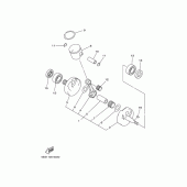 Схема узла: Коленчатый вал и Поршень Yamaha YZ125