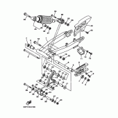 Схема вузла: Задній важіль та підвіска Yamaha TTR125 TT-R125