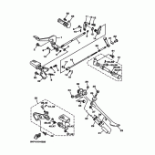 Схема узла: Подножки и Подставка Yamaha XVS650 Drag Star