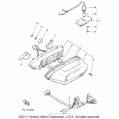 Схема вузла: Задній ліхтар (Стоп сигнал) Yamaha XVZ1300 Venture Royale