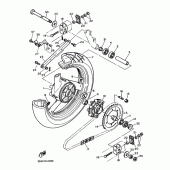Схема узла: Заднее колесо Yamaha SRX600