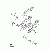 Схема вузла: Задній важіль та підвіска Yamaha XJR1300
