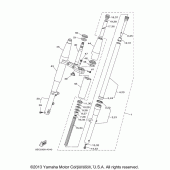 Схема вузла: Вилка передньої осі Yamaha XVS650 V-Star Silverado