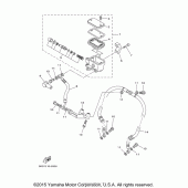 Схема вузла: Передній гальмівний циліндр Yamaha XVS1100 V-Star Classic