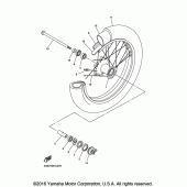 Схема вузла: Переднє колесо Yamaha XVS650 V-Star Custom
