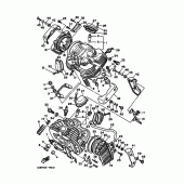 Схема вузла: Головка циліндра Yamaha XV400 Virago