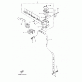 Схема вузла: Передній гальмівний циліндр Yamaha YZ250 YZ250X