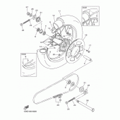 Схема узла: Заднее колесо Yamaha WR450F