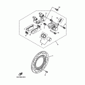 Схема вузла: Задній гальмівний супорт Yamaha XP500 T-MAX