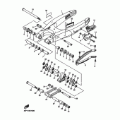 Схема узла: Задний рычаг и Подвеска Yamaha YZ450F YZ450F