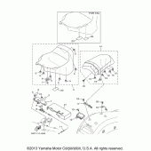 Схема вузла: Сидіння Yamaha XV1900 Raider