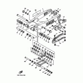 Схема узла: Задний рычаг и Подвеска Yamaha YZ250 YZ250