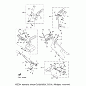 Схема вузла: Підніжки та Підставка Yamaha XVS1300 Stryker