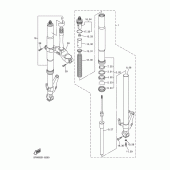 Схема вузла: Вилка передньої осі Yamaha YZF-R1 R1