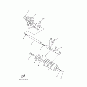 Схема вузла: Копірний вал та Вилки Yamaha TTR110 TT-R110
