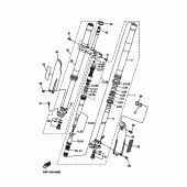 Схема узла: Вилка передней оси Yamaha YZ450F YZ450F