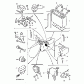 Схема вузла: Електроустаткування 2 Yamaha VMX12 V-MAX