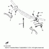 Схема узла: Пульт управления рулевой и Рычаг Yamaha WR250 WR250Z