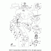 Схема узла: Топливный бак Yamaha XVS1300 Stryker