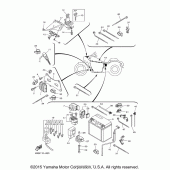 Схема вузла: Електроустаткування (2) Yamaha XVS950 V-Star