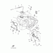 Схема узла: Топливный бак Yamaha YZ125