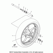 Схема вузла: Переднє колесо Yamaha XV1900 Raider