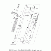 Схема узла: Вилка передней оси Yamaha XT250 XT250