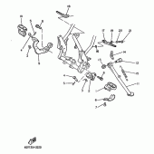 Схема вузла: Підніжки та Підставка Yamaha TT600